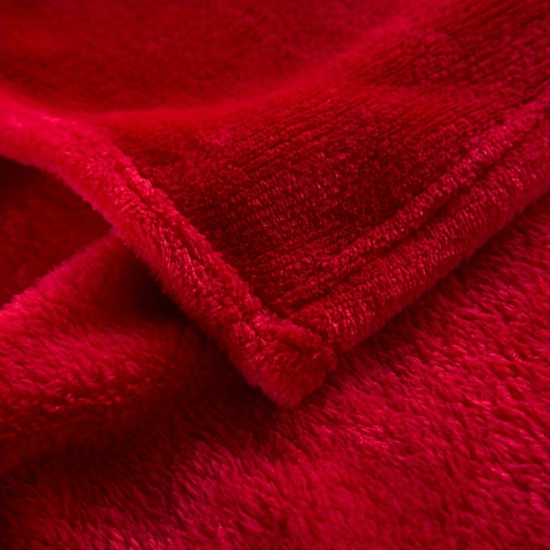 Flausch Fleece-Decke | Extra Dick & Kuschelweich | Rot | 150×200 cm