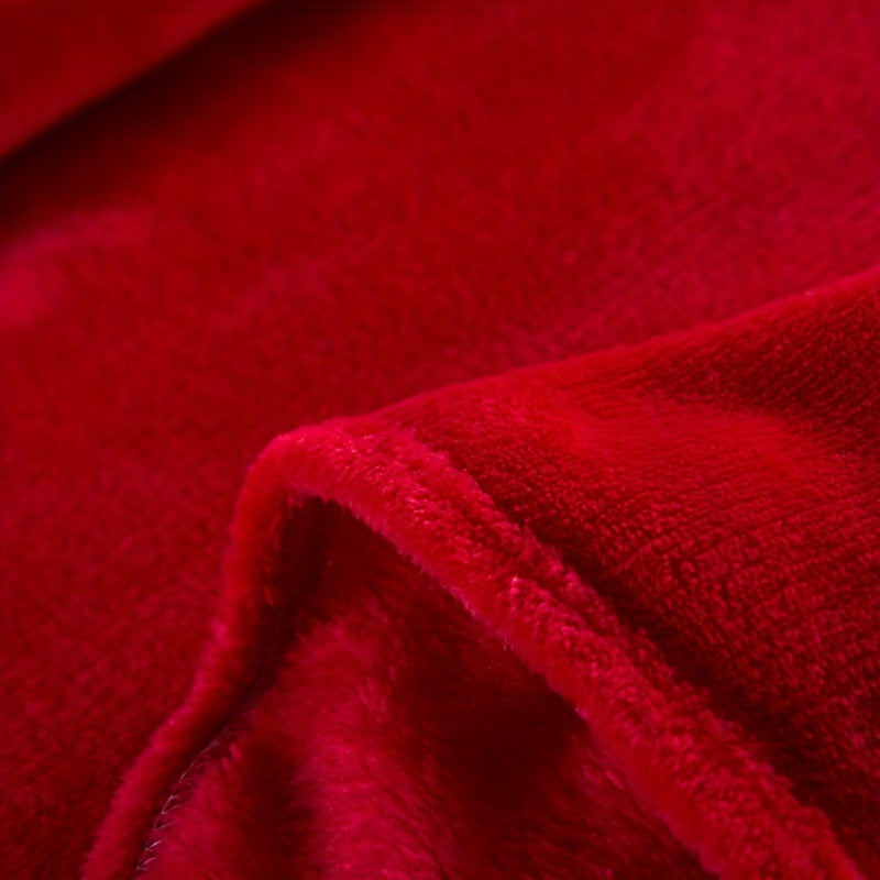 Flausch Fleece-Decke | Extra Dick & Kuschelweich | Rot | 150×200 cm