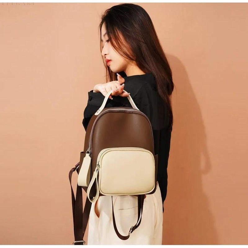 Nuvanié Luxus Damen Rucksack | Handgefertigt aus Veganleder | Vielseitig & Stilvoll | In 4 Farben