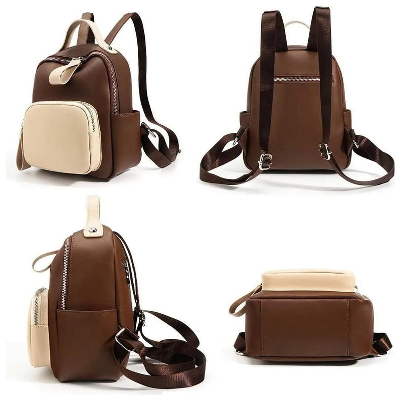 Nuvanié Luxus Damen Rucksack | Handgefertigt aus Veganleder | Vielseitig & Stilvoll | In 4 Farben