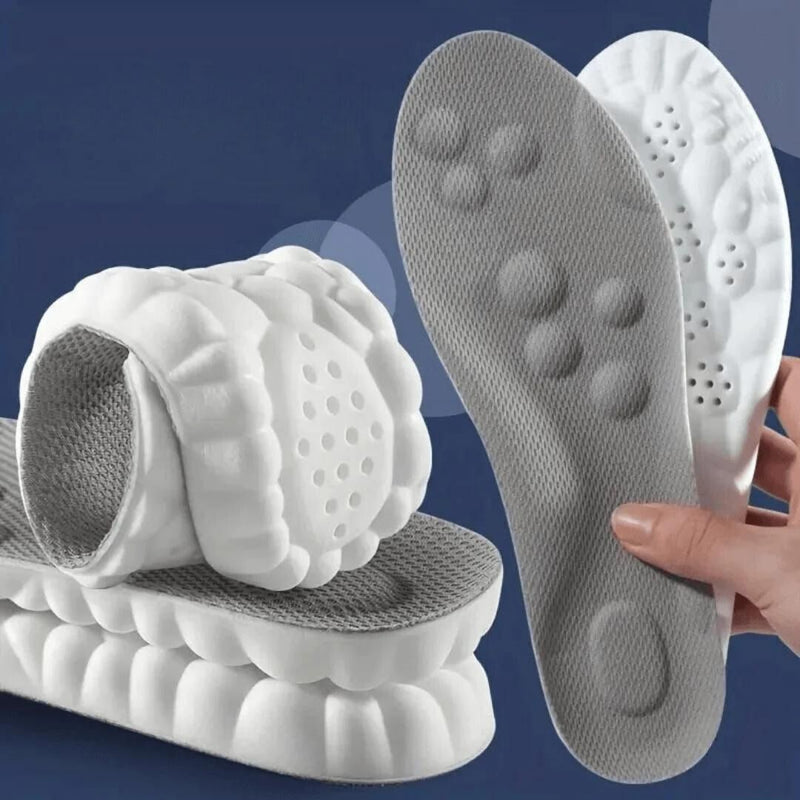 OrthoCloud 4D Einlegesohlen | Schmerzfreie Füße | Ergonomische Unterstützung | Waschbar & Anpassbar