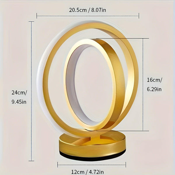 Lumetica LED Tischlampe Metall | Stufenlos Dimmbar & USB-betrieben | Modernes Design | Weiß, Schwarz, Gold