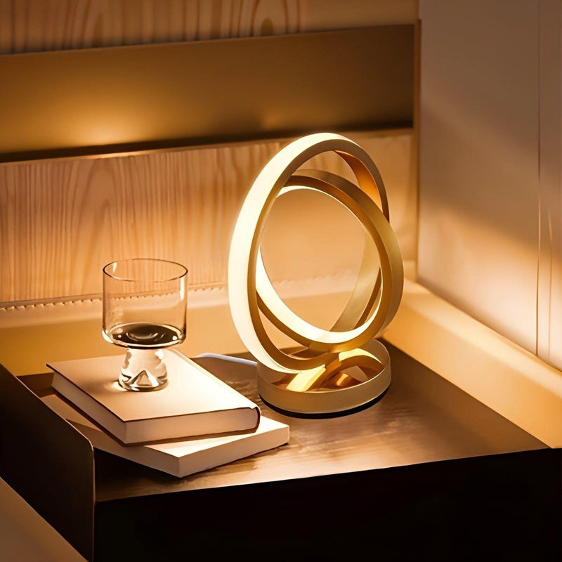 Lumetica LED Tischlampe Metall | Stufenlos Dimmbar & USB-betrieben | Modernes Design | Weiß, Schwarz, Gold