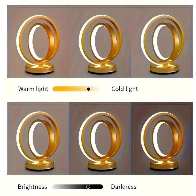 Lumetica LED Tischlampe Metall | Stufenlos Dimmbar & USB-betrieben | Modernes Design | Weiß, Schwarz, Gold