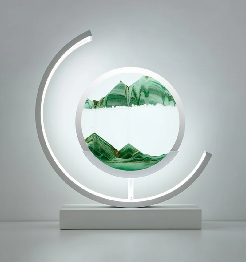 Tischlampe SerenityLamp | Handgefertigt | Beruhigendes Wüsten-Design | Sanftes, Entspannendes Licht