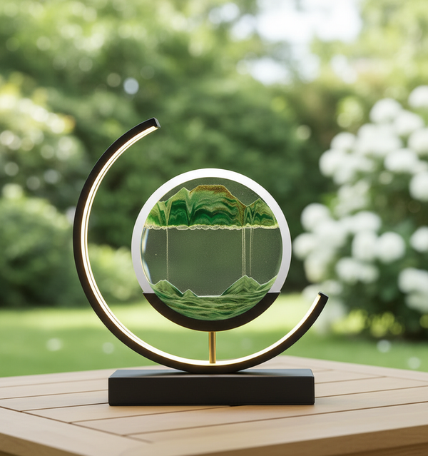 Tischlampe SerenityLamp | Handgefertigt | Beruhigendes Wüsten-Design | Sanftes, Entspannendes Licht