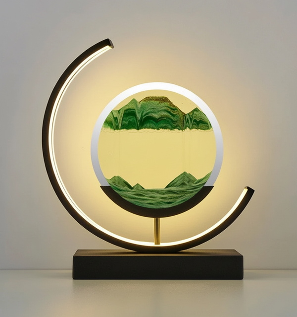 Tischlampe SerenityLamp | Handgefertigt | Beruhigendes Wüsten-Design | Sanftes, Entspannendes Licht