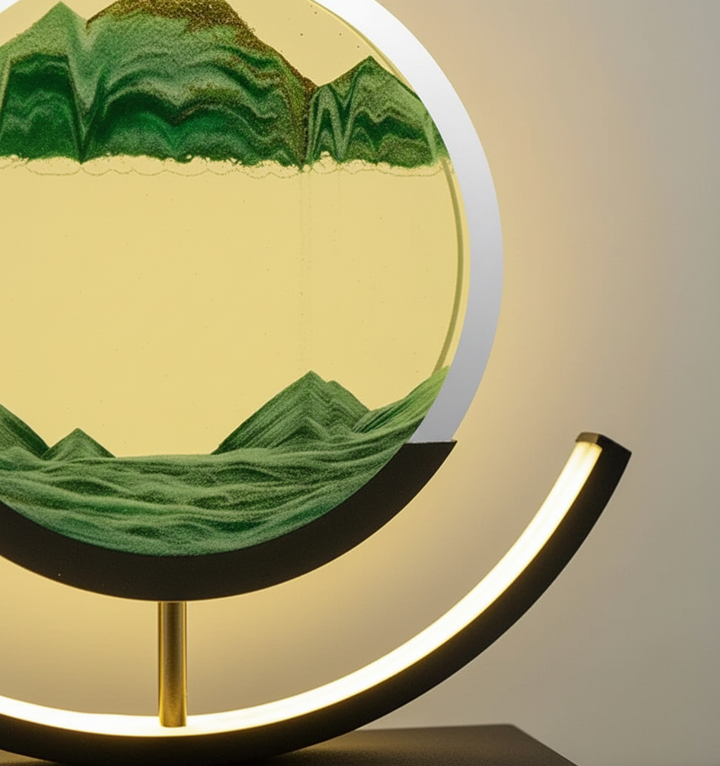 Tischlampe SerenityLamp | Handgefertigt | Beruhigendes Wüsten-Design | Sanftes, Entspannendes Licht