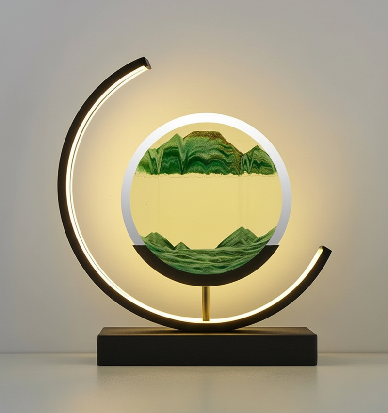 Tischlampe SerenityLamp | Handgefertigt | Beruhigendes Wüsten-Design | Sanftes, Entspannendes Licht