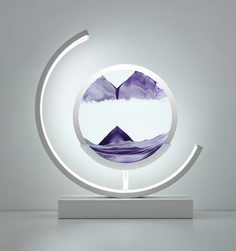 Tischlampe SerenityLamp | Handgefertigt | Beruhigendes Wüsten-Design | Sanftes, Entspannendes Licht