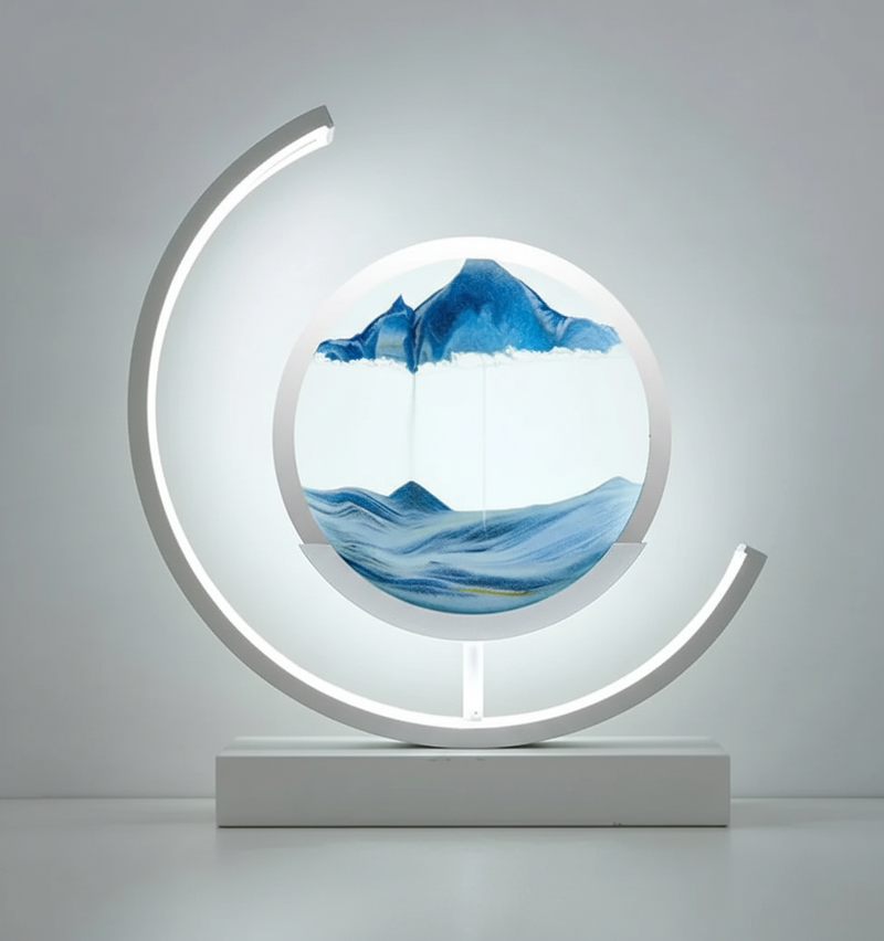 Tischlampe SerenityLamp | Handgefertigt | Beruhigendes Wüsten-Design | Sanftes, Entspannendes Licht