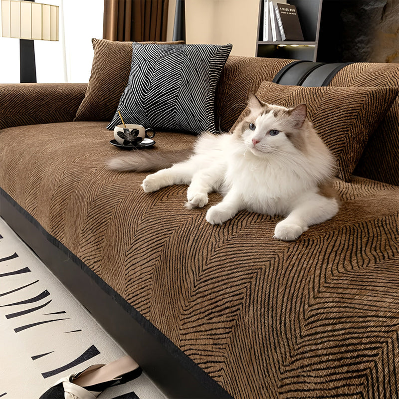 Sofaüberwurf Velvona | Dickes Chenille-Gewebe | Weich, Strapazierfähig & Pflegeleicht | Baum-Muster