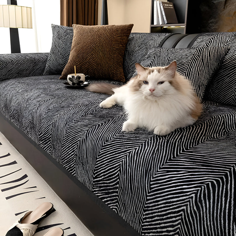 Sofaüberwurf Velvona | Dickes Chenille-Gewebe | Weich, Strapazierfähig & Pflegeleicht | Baum-Muster