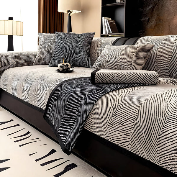 Sofaüberwurf Velvona | Dickes Chenille-Gewebe | Weich, Strapazierfähig & Pflegeleicht | Baum-Muster