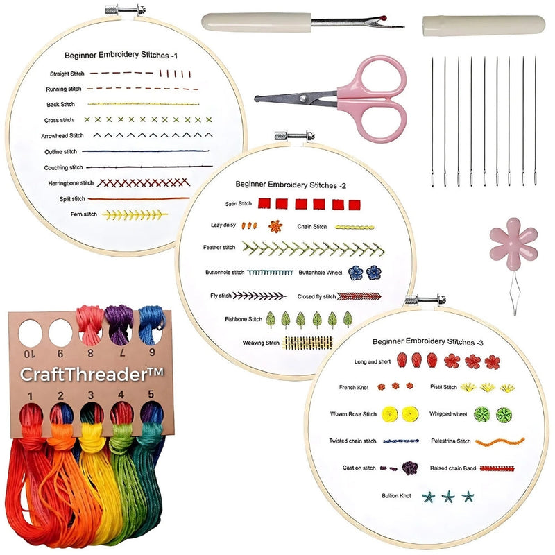 2+1 GRATIS | CraftThreader - Stickereistich-Übungsset