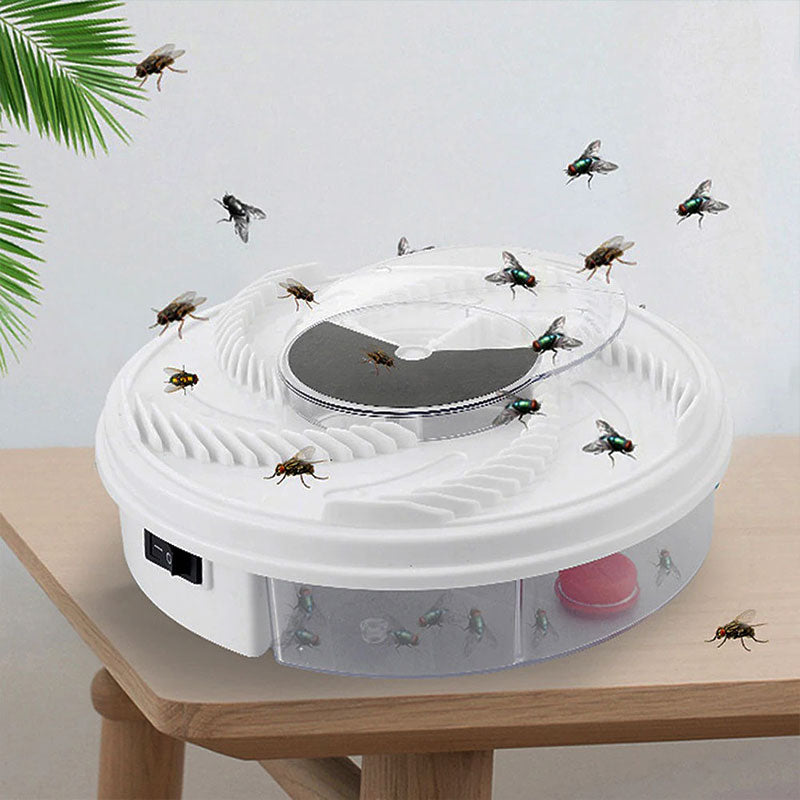 InsektoSilent Fliegenfalle mit Rotation & Köderkammern | Leise & Umweltfreundlich | Für Innen & Außen