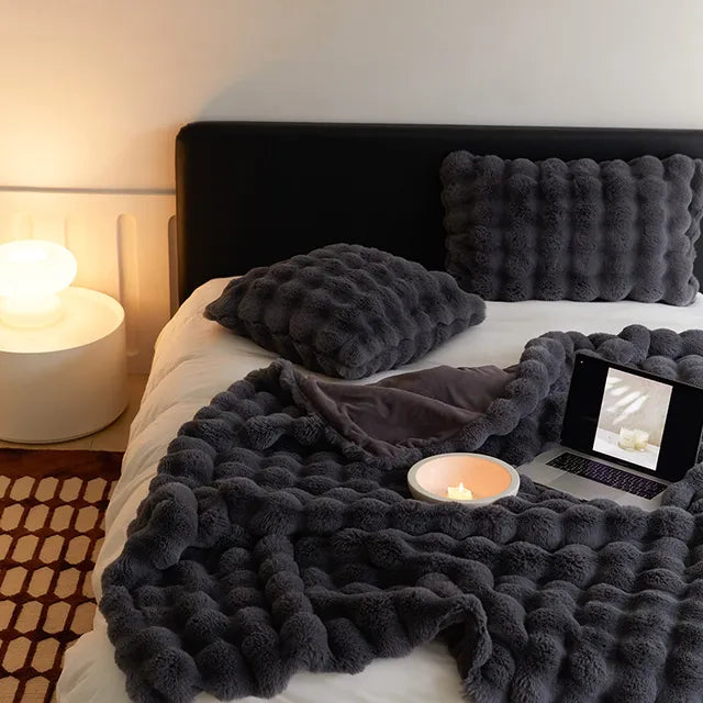 Luxus Kuscheldecke | Doppellagiges Fleece | Extra Weich & Warm | Maschinenwaschbar