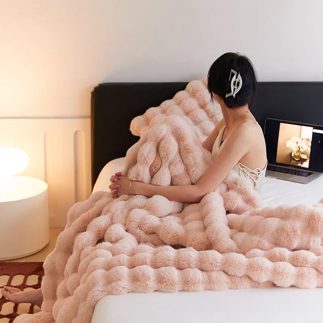 Luxus Kuscheldecke | Doppellagiges Fleece | Extra Weich & Warm | Maschinenwaschbar