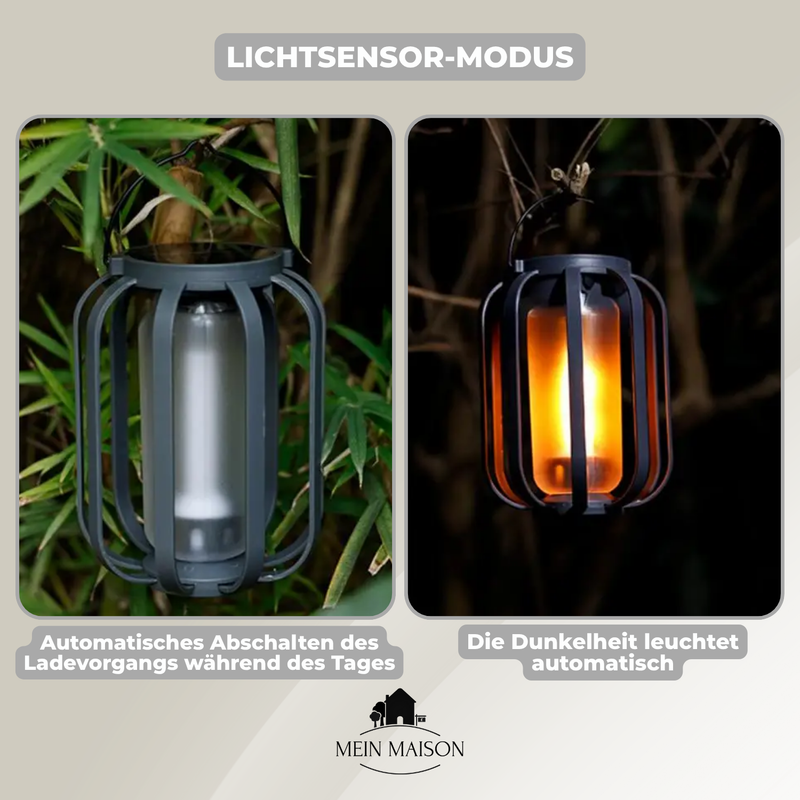 BurstGlow – Solarleuchte mit authentischem Flammenambiente!