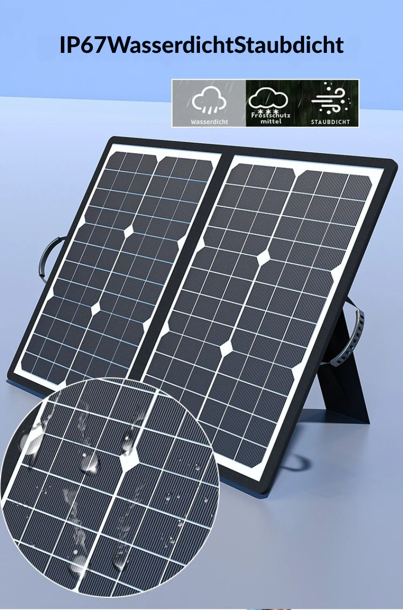 SolaraX 1000W Faltbares Solarpanel Kit | Komplettset mit MPPT & USB/Type-C | Für Camping, Auto, Boot & Caravan