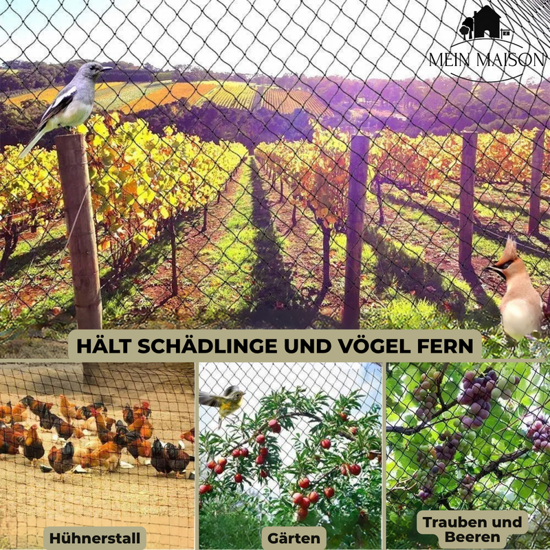 AgriNet Pro Gartennetz | UV-beständig & Reißfest | Vielseitiger Pflanzenschutz | In Wunschgröße erhältlich