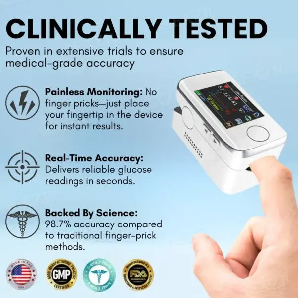 Pulsoximeter VitalCheck Pro | SpO₂ & Herzfrequenz | Schmerzfrei & Genau | Kompakt & Wiederaufladbar