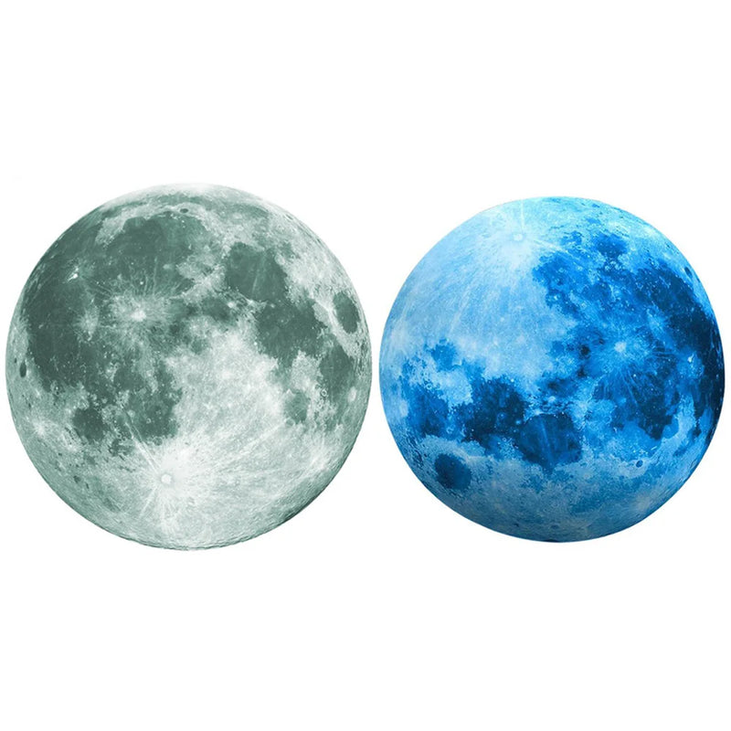 Leuchtender Mond Wandsticker Lunaris Glow | Nachleuchtend | 3 Größen | Selbstklebend & abnehmbar