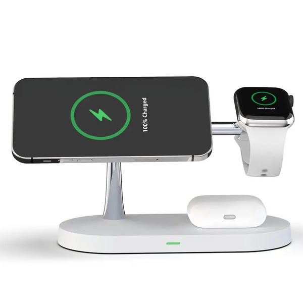 ChargeSphere 3-in-1 Wireless Ladegerät | Smartphone, Smartwatch & Earbuds | USB-C | Überladeschutz