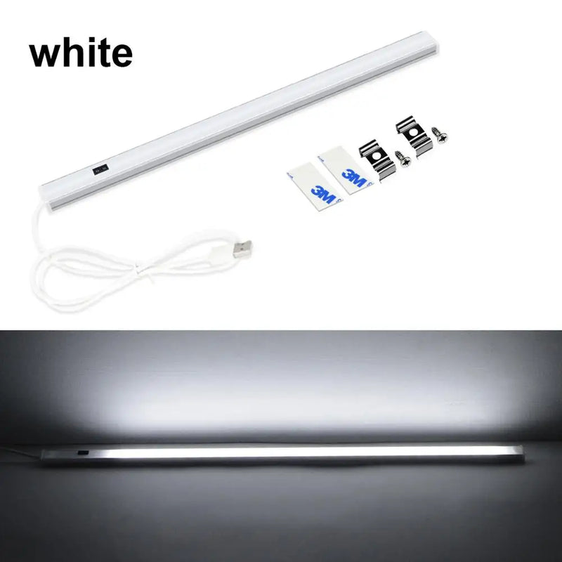 LumiWave LED-Lichtleiste mit Handbewegungssensor | USB-betrieben | 30/40/50 cm | Für Küche, Bad & Schrankbeleuchtung