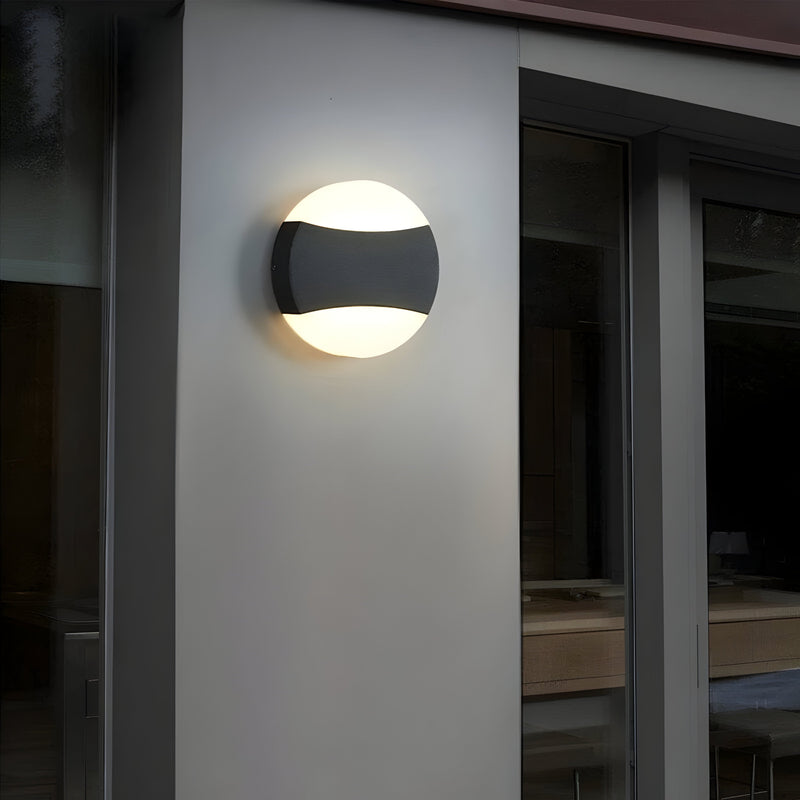 Lunotra LED Außen-Wandleuchte | Wasserdicht IP65 | Modernes Up-&-Down-Light | Schwarz | Wandmontage