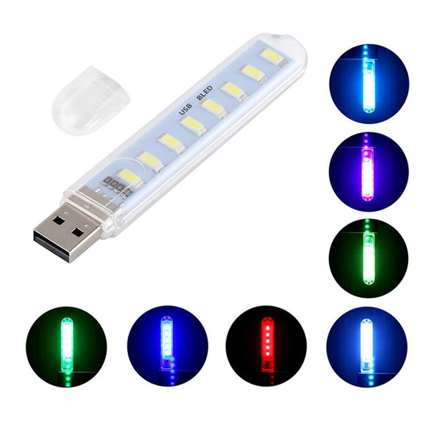 Mini USB LED Leselampe | Tragbare Nachtlampe für Laptop, Powerbank & PC | 5V, 3–24 LEDs | Lumivio