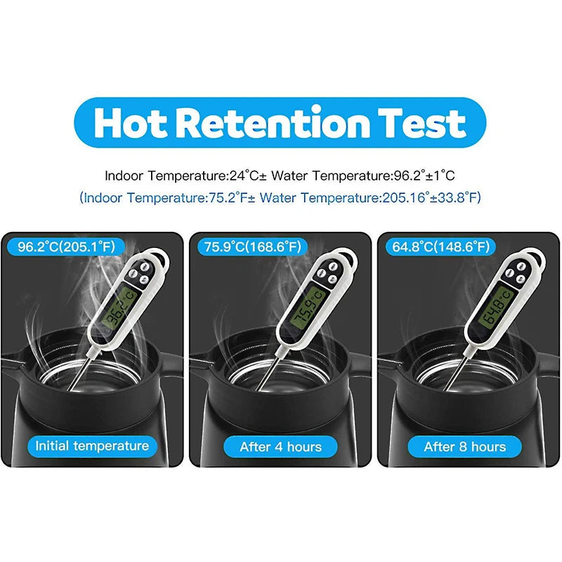 ThermoBrew Isolierkanne | Edelstahl 304 | Doppelwandig & Vakuumisoliert | 6h Heiß / 12h Kalt | 1 L