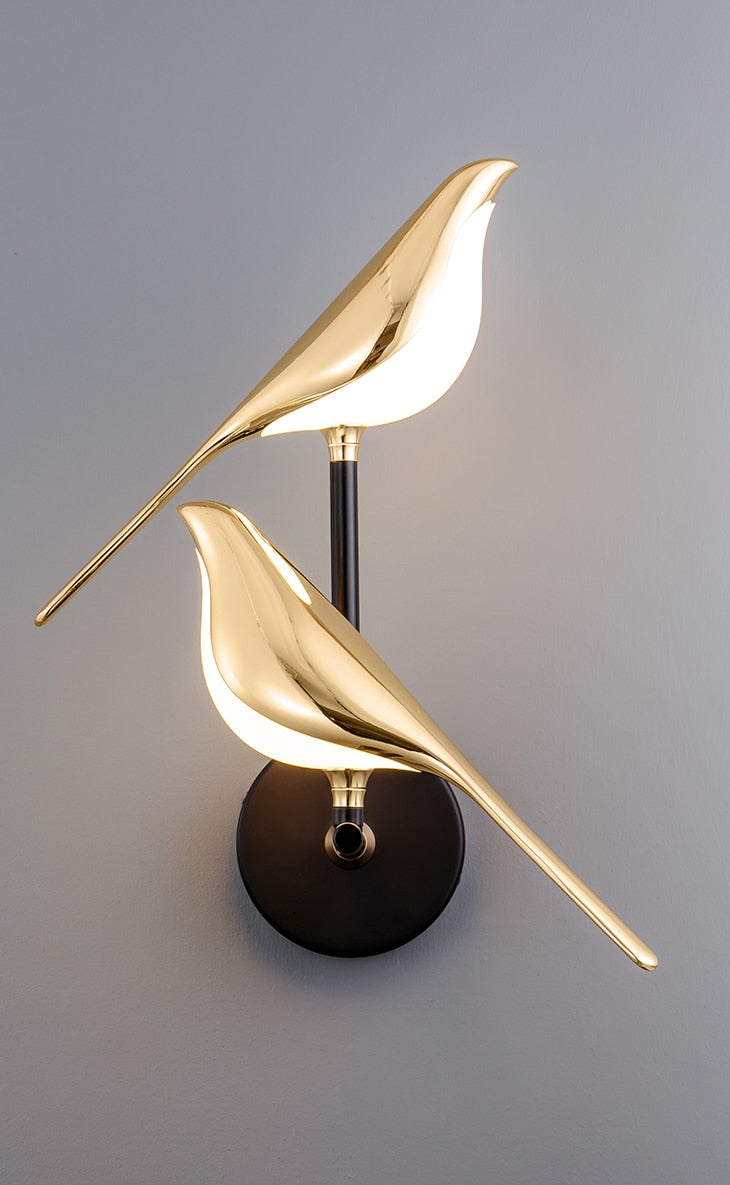 Avilume Wandleuchte Vogel-Design | Warmweiß 3000K | LED | 33×19×10 cm | Natur-inspiriertes Wohnaccessoire