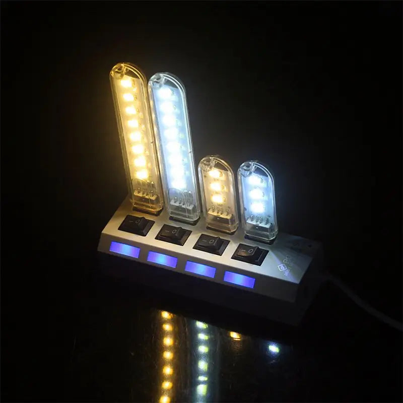 Mini USB LED Leselampe | Tragbare Nachtlampe für Laptop, Powerbank & PC | 5V, 3–24 LEDs | Lumivio