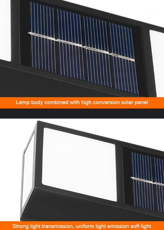 Solvion FlexLight Solar Außenleuchte mit Farbtemperaturwahl | Warm- & Kaltweiß | Wetterfest IP65 | 15x2,4x4,8 cm