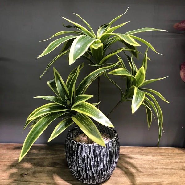 TROPALIS Künstliche Palmenzweige | 3 Köpfe | 36 cm | Tropische Deko für Zuhause & Büro