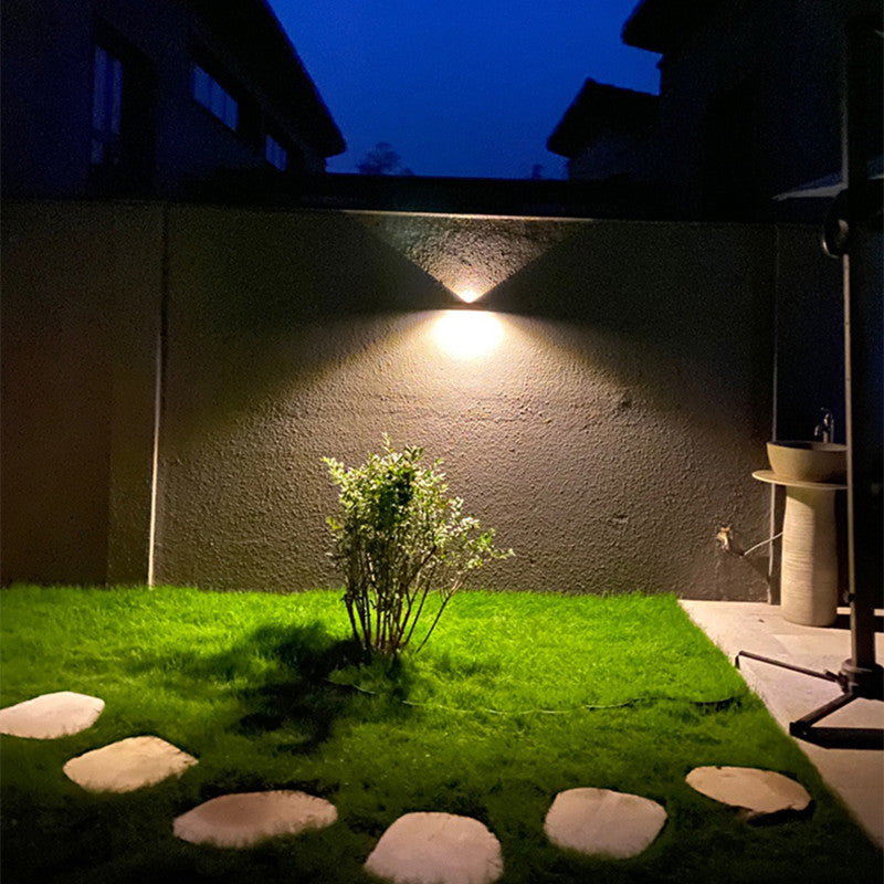Solar-Außenleuchte LumiRise | Up & Down Light | Aluminium & Glas | Mit Dämmerungssensor | IP65 Wetterfest