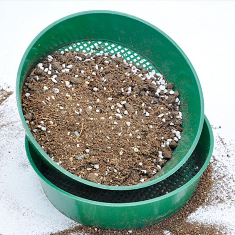 Floronix SoilClean Kunststoff Bodensieb Ø 21 cm | 0.3cm Sieböffnung | Für Erde, Steine & Substrat | Ideal für Balkon- & Zimmerpflanzen