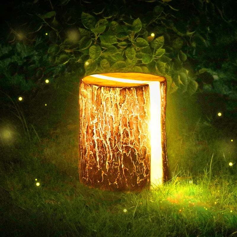 LumiTrunk LED Baumstumpf-Leuchte Außen | Kreatives Design | Warm- & Kaltweiß | 30x40 cm | 50.000 Std. Lebensdauer