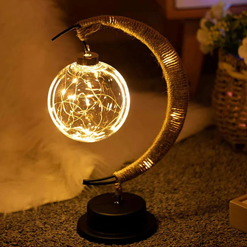 Celunara Mondlichtlampe Halbmond-Design | LED in 3 Farben | 26,5×17×10 cm | Kabellos mit Batteriebetrieb