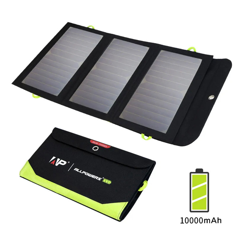 Faltbares Solarladegerät VoltPack 21 | Mit 10.000 mAh Akku & 21W Solarpanel | Dual USB + USB-C Schnellladung | Wasserdicht & Tragbar | Für Outdoor, Reisen & Notfälle