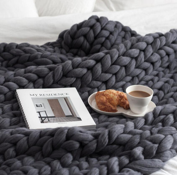 Nordhavn | Grob gestrickte Decke | Gemütlich & Stilvoll | Baumwolle