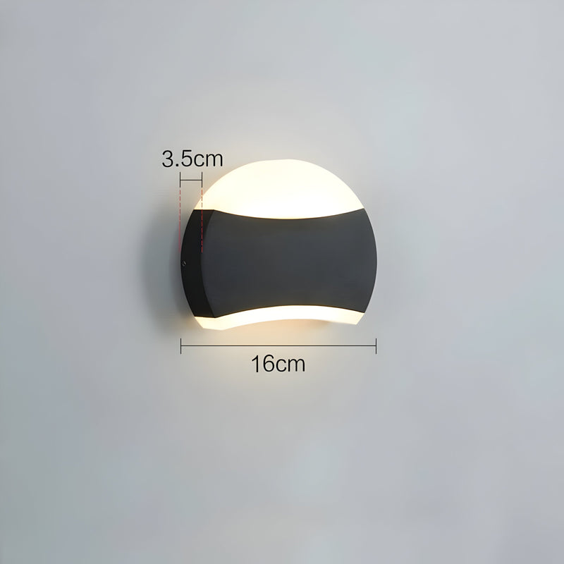 Lunotra LED Außen-Wandleuchte | Wasserdicht IP65 | Modernes Up-&-Down-Light | Schwarz | Wandmontage
