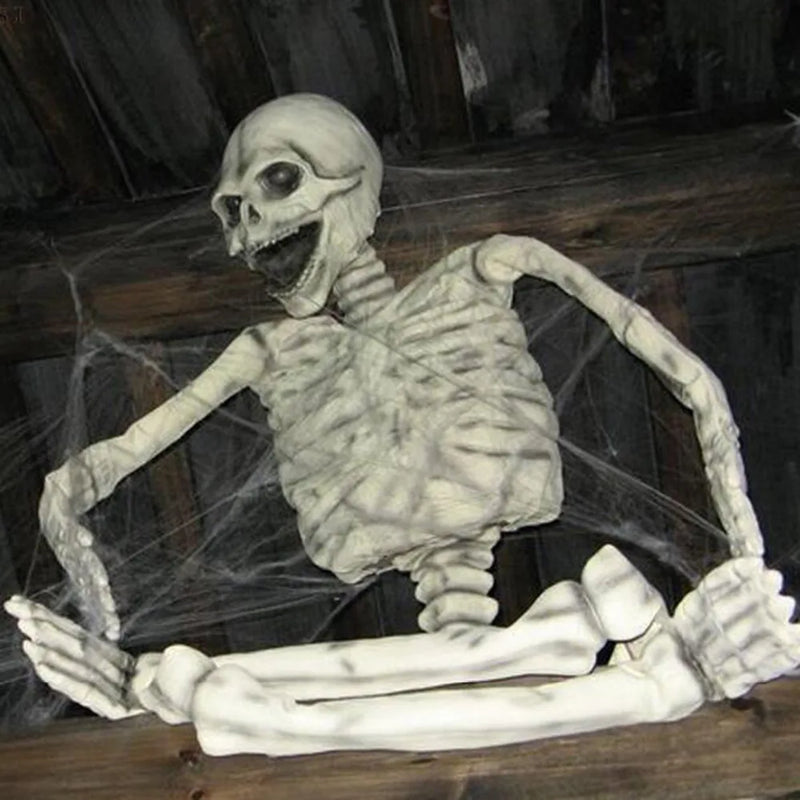 Halloween-Spinnennetz Deko CreepyWeb | Dehnbare Kunst-Spinnweben | Gruselige Party- & Hausdeko | Weiß