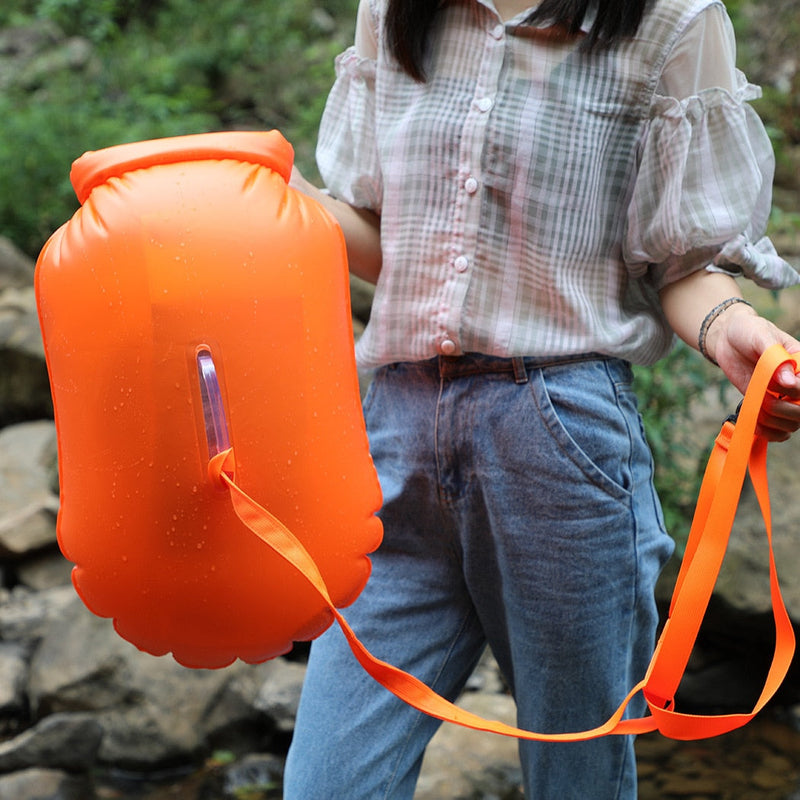 Wasserdichte Outdoor-Tasche DryVanta 15L | Rolltop mit Clipverschluss | Aufblasbar & Leicht | Für Kajak, Wandern & Abenteuer