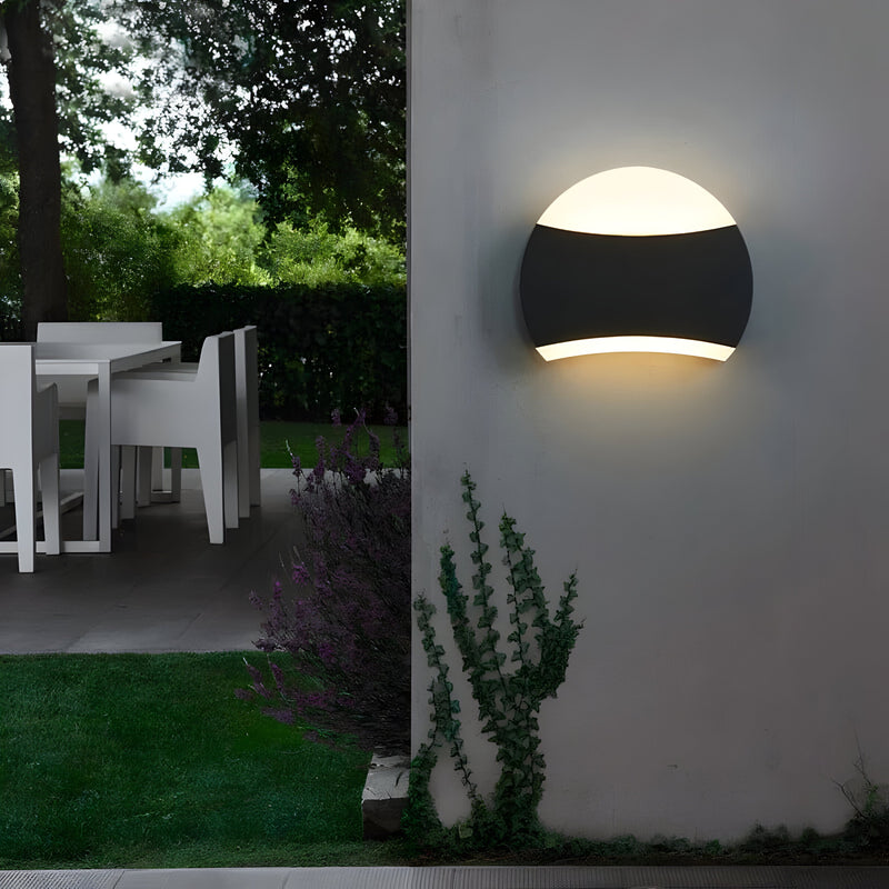 Lunotra LED Außen-Wandleuchte | Wasserdicht IP65 | Modernes Up-&-Down-Light | Schwarz | Wandmontage