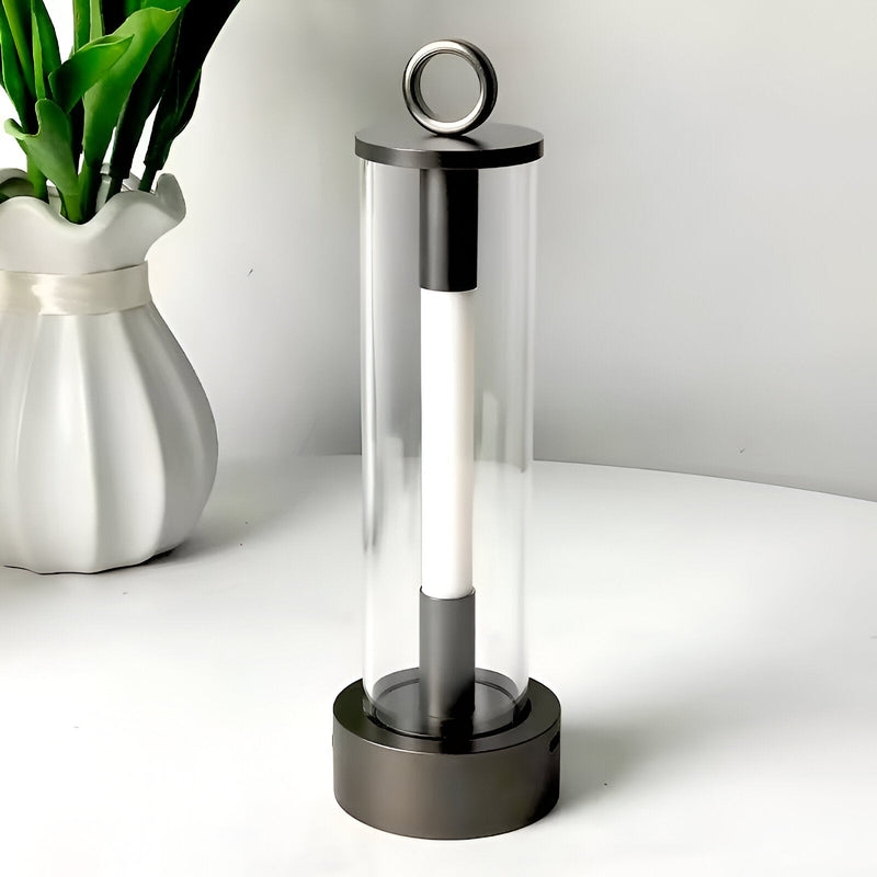 LumoLeaf Kabellose LED-Tischlampe | Touch-Dimmbar | 2000 mAh Akku | Modern & Tragbar | 27 cm