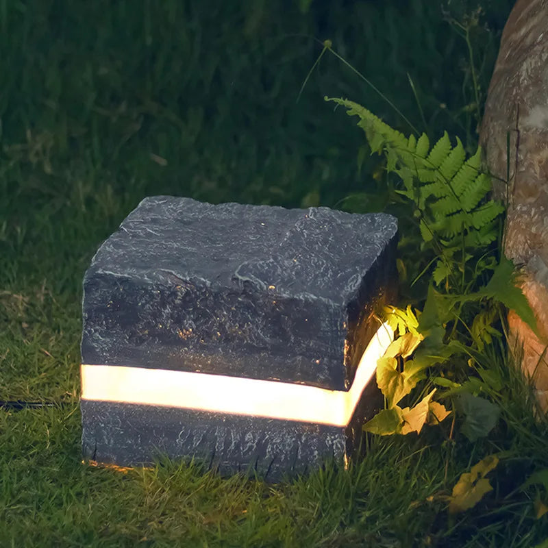 LumiStone LED Gartenleuchte Steinoptik | IP65 Wetterfest | Warm- & Kaltweiß | 24x20 cm | 50.000 Std. Lebensdauer
