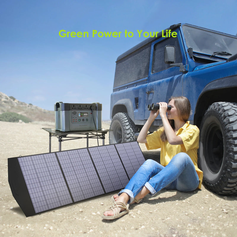 Voltaris Faltbares Solarpanel 100W | Wasserdicht IP66 | Kompatibel mit Solar-Generator & Laptop | Für Camping, Wohnmobil & Outdoor