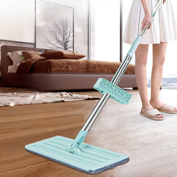 Bodenwischer FlexiWisch EasyMop | Mit Knick-Auswringfunktion | 2 waschbare Pads | Leicht & Kompakt | Ohne Eimer nutzbar